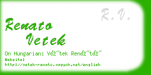 renato vetek business card